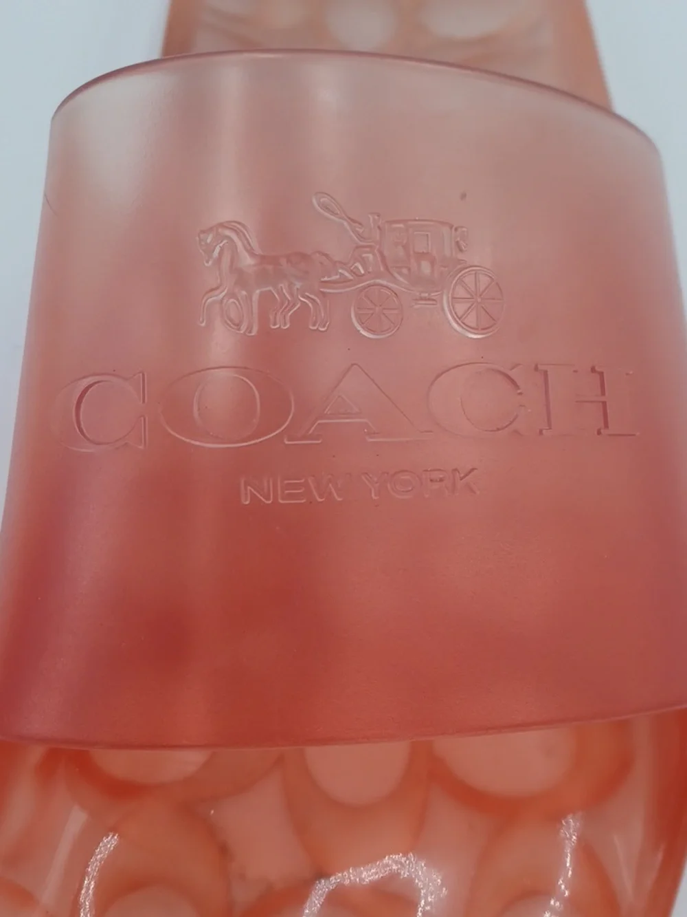Coach Ulyssa Jelly Pool Slides Tangerine/Melon - Picture 4 of 7